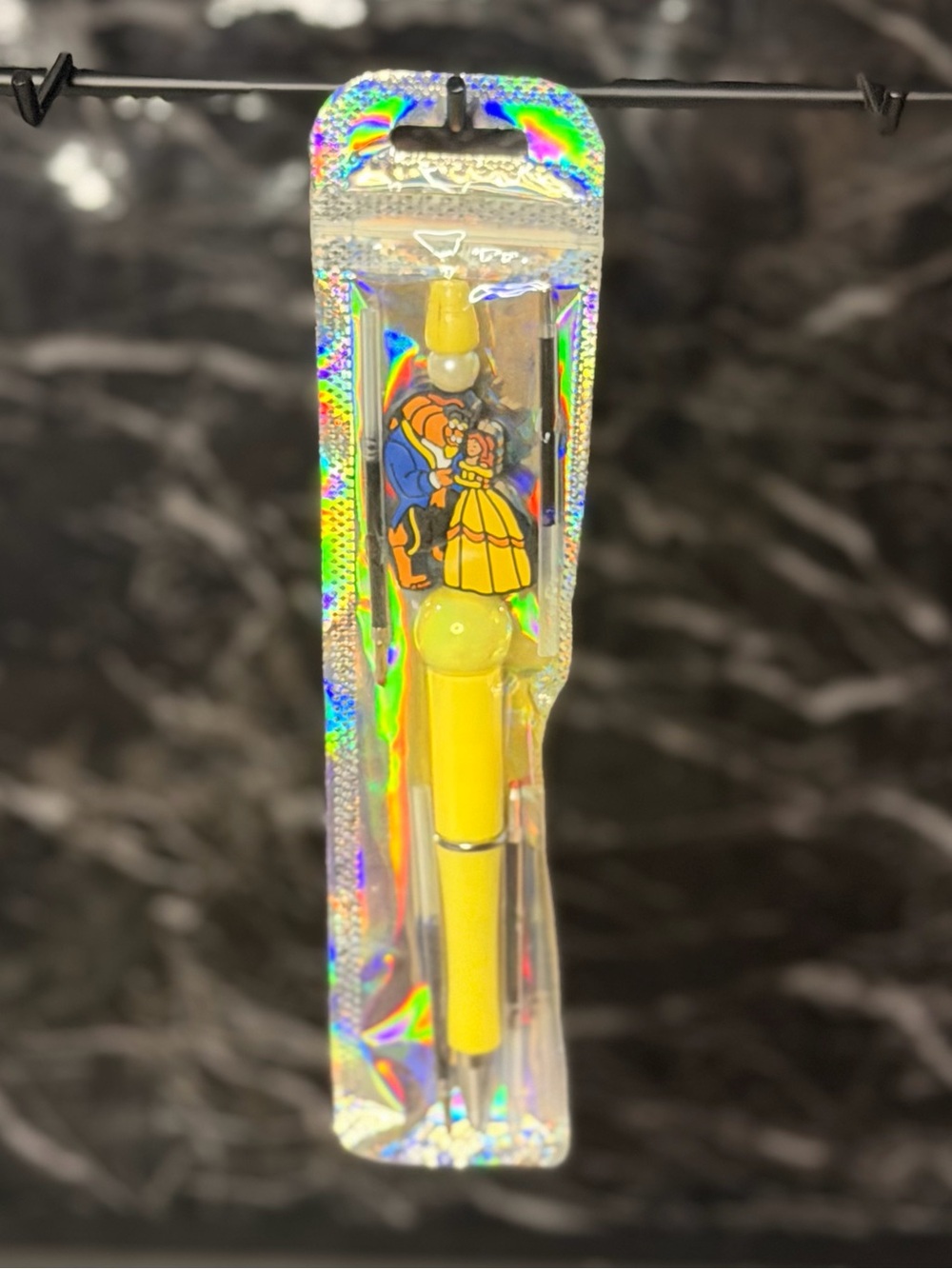 Beauty & the Beast Focal Bead Pen
Black & Blue Ink